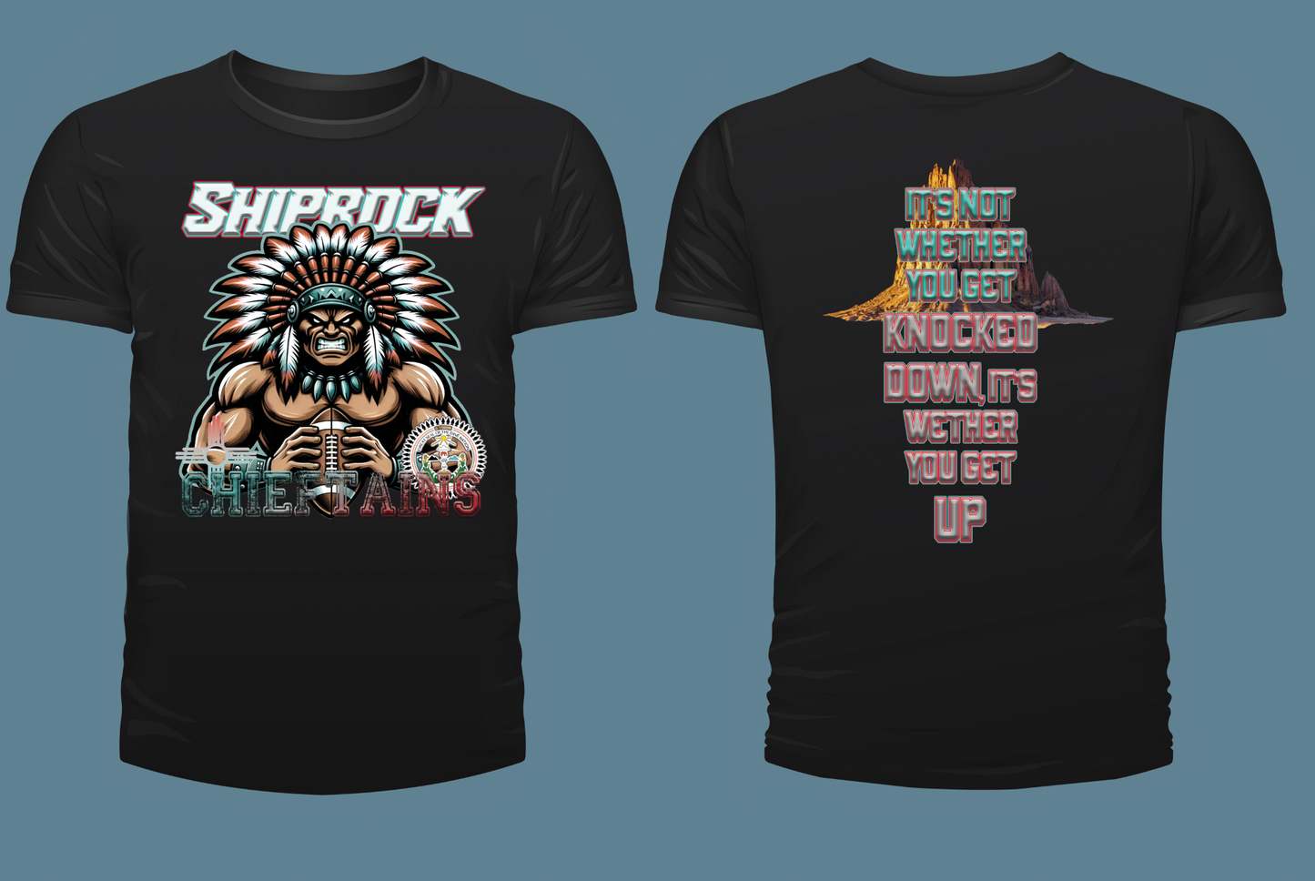 Shiprock Chieftains Football  Short sleeve T-Shirt